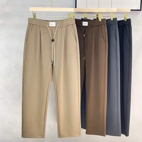 卫裤男直筒宽松垂感加大码新款春秋季休闲裤子美式男士夏季长裤潮图片