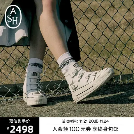 ASH女鞋2023新款RAINBOW系列潮流高帮鞋做旧复古加硫鞋休闲鞋商品大图