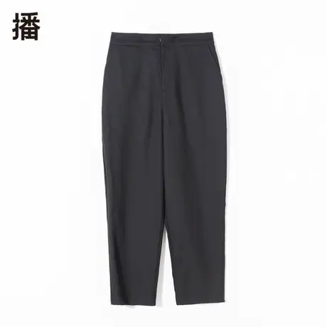 播冬季新款羊毛修身门襟微斜纹肌理高腰锥形裤女DDP4KD4796图片