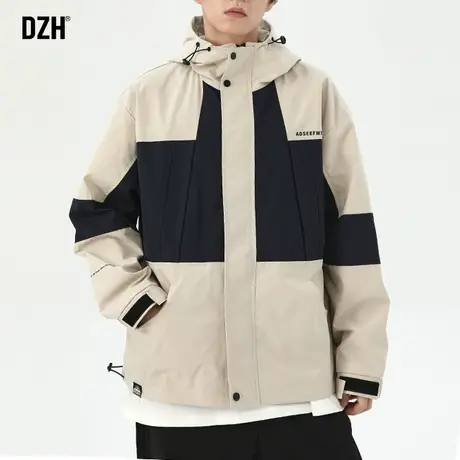 男士户外冲锋衣男外套工装痞帅高级感男装新款上衣2024春季登山服商品大图