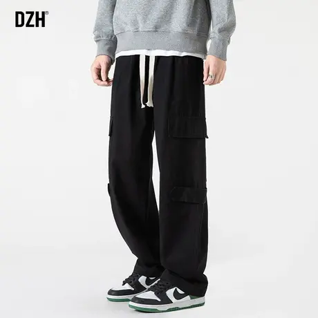 男士黑色直筒工装裤男美式机能风裤子休闲长裤春季2024新款登山裤商品大图