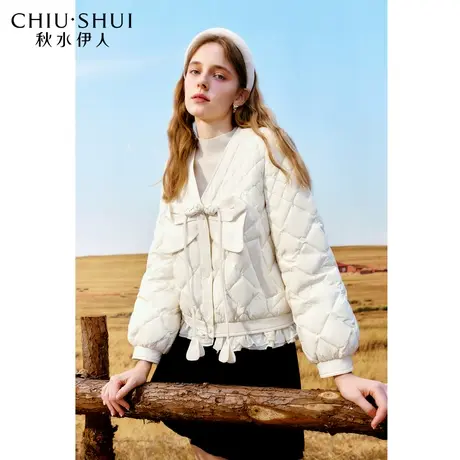 秋水伊人元气少女感短款羽绒服2023年冬季新款女装轻暖小个子外套商品大图