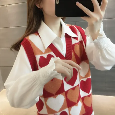 针织马甲背心女设计感小众女装2023新款坎肩叠穿小背心毛衣女外搭商品大图