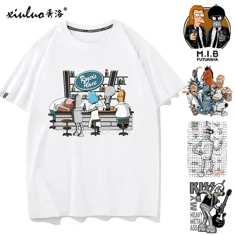 秀洛飞出个未来弗莱班德短袖T恤bender周边男女情侣装联名衣服商品大图