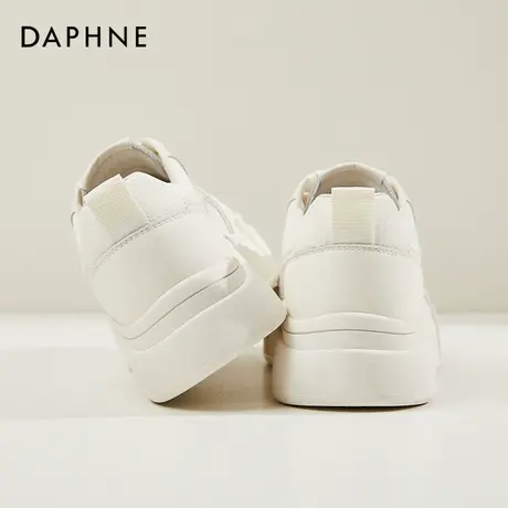 Daphne达芙妮 小个子网红穿搭~厚底小白鞋女轻便百搭增高休闲板鞋商品大图