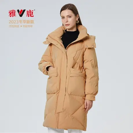 中长款女士女款宽松保暖时尚反季羽绒服休闲Y1001A41123商品大图