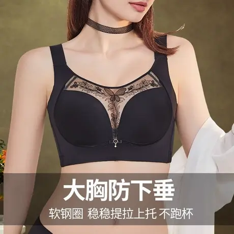 Shaply/莎莲妮内衣女大胸显小薄款软钢圈调整型上托聚拢收副乳商品大图