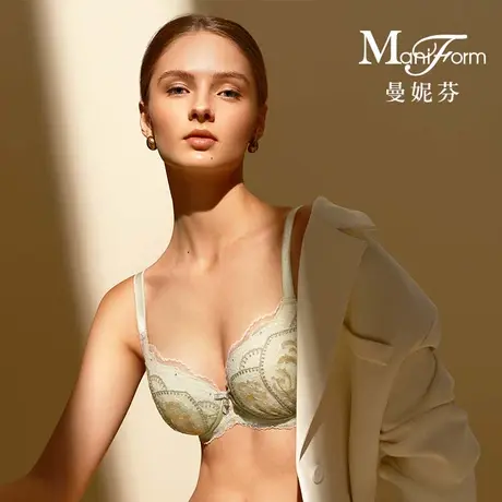 曼妮芬大胸显小侧收调整软钢圈性感文胸内衣女20840600商品大图