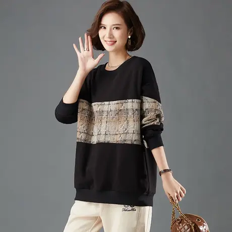 女士加绒卫衣女秋冬2023新款爆款时尚洋气高级感超好看长袖上衣厚商品大图