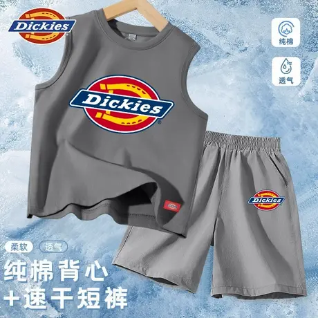 Dickies童装男童套装夏款男孩纯棉背心两件套儿童户外速干裤子潮A商品大图