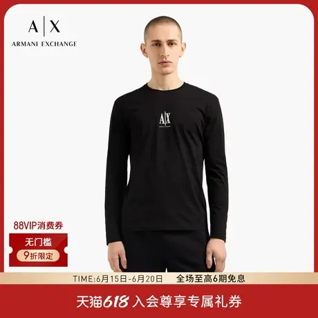 ARMANI EXCHANGE/阿玛尼男女情侣款全棉正肩刺绣T恤2025夏季新款图片