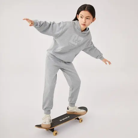Lee男女童春季纯棉运动套装2025新款中大童衣服儿童装春装两件套图片