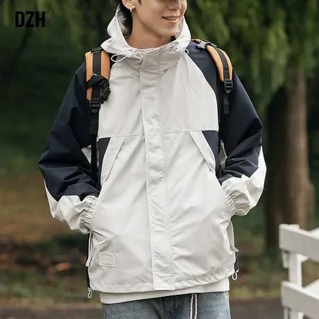 男士工装户外冲锋衣男三合一2023新款秋季连帽外套高级感休闲夹克商品大图