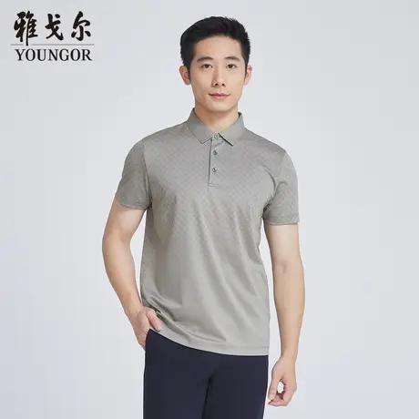 雅戈尔奥莱 商场同款男士短袖T恤新款官方正品商务短袖POLO衫男商品大图