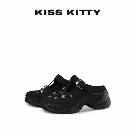KISSKITTY洞洞鞋女款2025新款厚底足弓支撑超好看皮带扣沙滩鞋商品大图