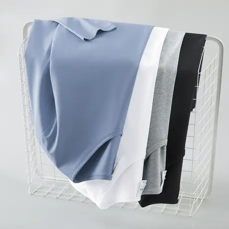 莫代尔棉长袖t恤男V领潮流修身上衣服秋季小衫纯色内搭打底衫秋衣商品大图