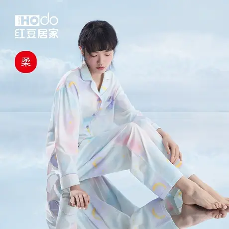 红豆居家睡衣女春秋款长袖家居服套装薄款可外穿高级感秋季商品大图