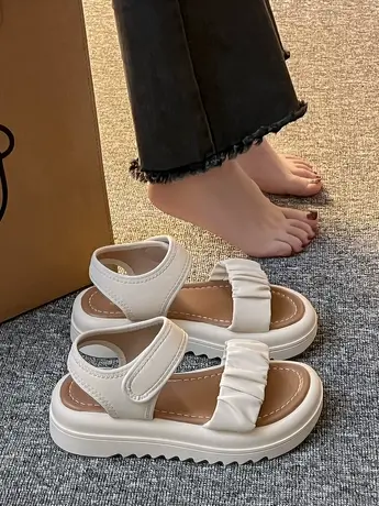 运动罗马凉鞋女外穿2024年夏季新款厚底百搭精致不累脚度假沙滩鞋商品大图