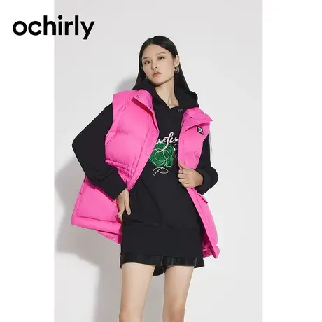 【呼呼严选专享】ochirly欧时力 面包服工装风羽绒马甲女新款秋冬图片
