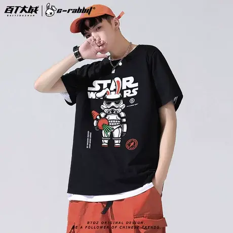 百T大战兔子t恤星球大战美式复古vintage青少年短袖圆领大码半袖商品大图