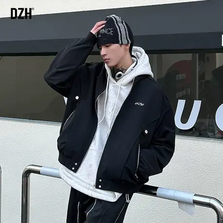 男士美式棒球服男女同款运动外套男款2024年春季情侣上衣宽松夹克商品大图