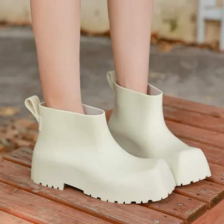 雨鞋女款洋气低帮水鞋高端防水防滑女鞋短筒便携雨靴胶鞋四季通用商品大图