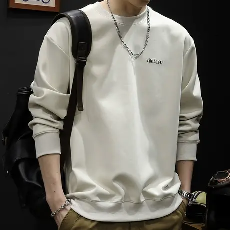 2023新款卫衣男秋冬款加肥加大圆领潮牌男款大码男士长袖秋季美式商品大图