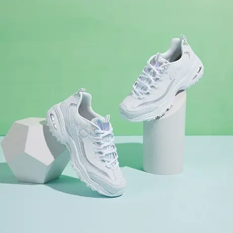 Skechers斯凯奇女鞋春夏季款女款透气小白鞋复古老爹鞋运动熊猫鞋图片