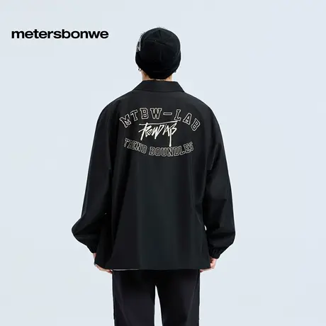 [商场同款]美特斯邦威夹克男2025秋新款时尚休闲舒适字母印花外套图片