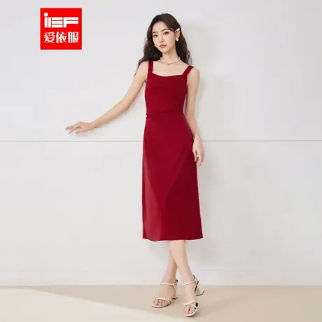 IEF/爱依服裙子2025秋季新款法式性感小女人气质修身显瘦吊带长裙图片
