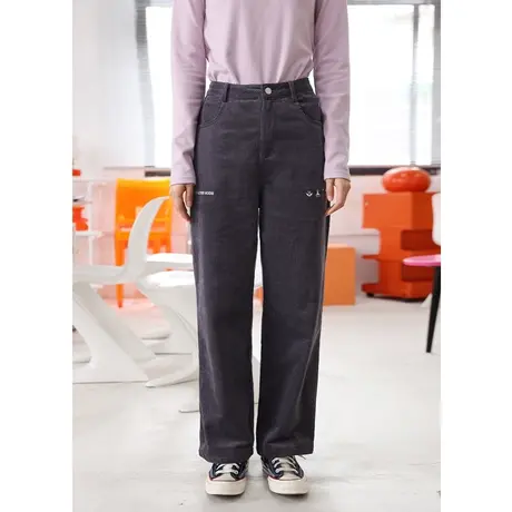 【6折清仓】灯芯绒裤子女秋冬2022新款小个子显瘦直筒休闲裤长裤商品大图