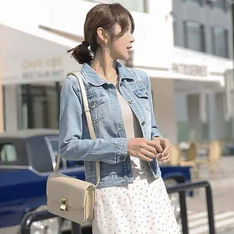 牛仔外套女春秋短款新款韩版修身显瘦学生长袖大码牛仔服上衣潮07图片