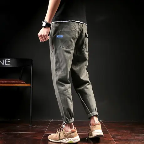 秋季新款男士黑色休闲裤男直筒宽松夏季百搭男生长裤子男韩版潮流图片