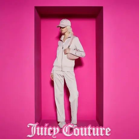 Juicy Couture橘滋女装新款甜美银丝织带皇冠绣花立领女针织外套图片