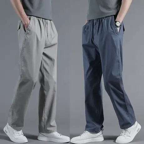 男裤秋款厚款男士工装裤子大码直筒宽松耐磨秋冬中老年男款休闲裤商品大图