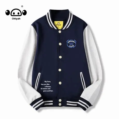 棒球服外套女士vintage宽松春秋2023新款国潮牌百搭胸花情侣夹克商品大图