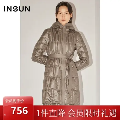 [轻商务]恩裳COVER冬季2022棉感防绒易打理修身白鸭绒羽绒服图片