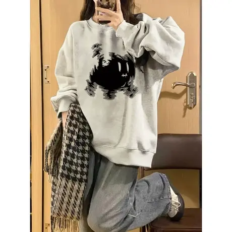 卫衣女2023新款爆款秋冬冬季学生宽松小众oversize外套百搭上衣潮商品大图