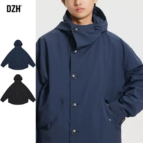 男士休闲连帽夹克男潮牌宽松春秋款美式高街外套2023新款宽松上衣商品大图