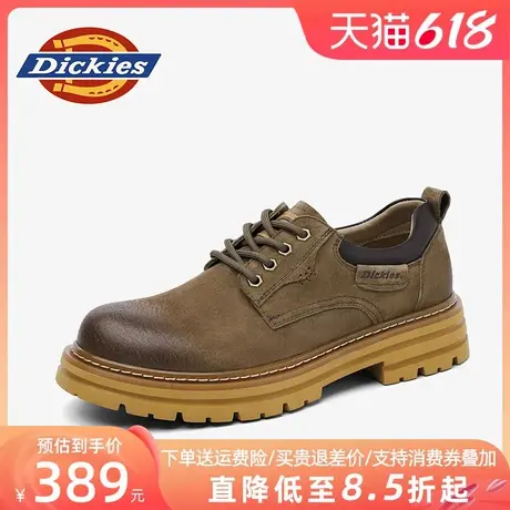 Dickies男鞋2025新款夏季厚底英伦低帮工装鞋大头皮鞋男士马丁鞋商品大图