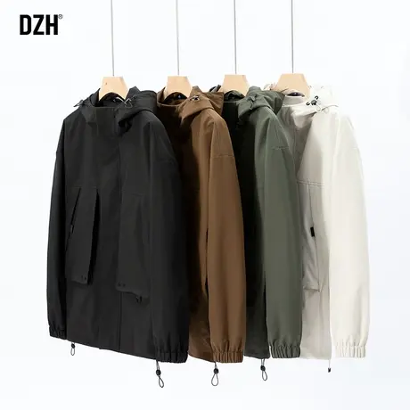 男士痞帅冲锋衣春秋款休闲外套男潮流男装2023新款情侣装美式夹克商品大图