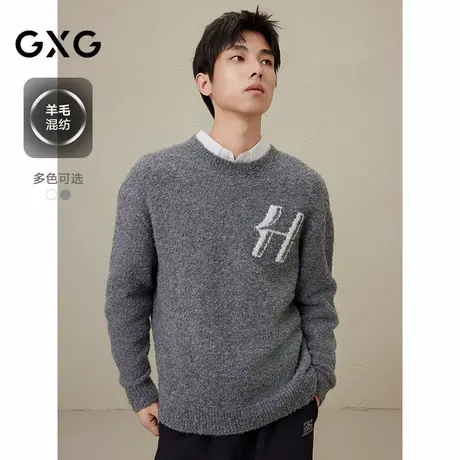 2024年秋冬新品GXG男士含羊毛轻柔毛衫男休闲毛衣商品大图