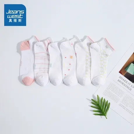 L6真维斯女装2025秋季新款 日系可爱ins潮流女款中筒袜（6双装）商品大图