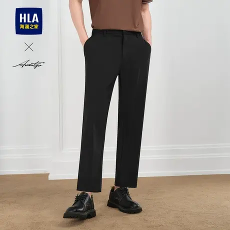 HLA/海澜之家轻商务时尚系列休闲裤24春夏新款修身通勤裤子男商品大图