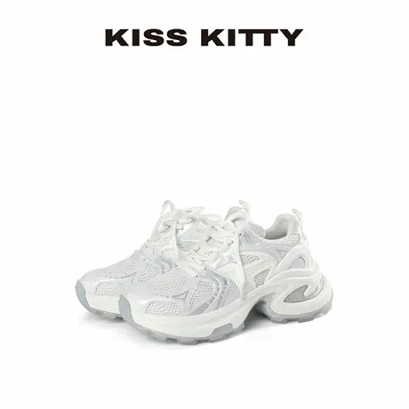 【呼呼专享】KISSKITTY2025年新款休闲鞋网面透气厚底巨好看不累商品大图