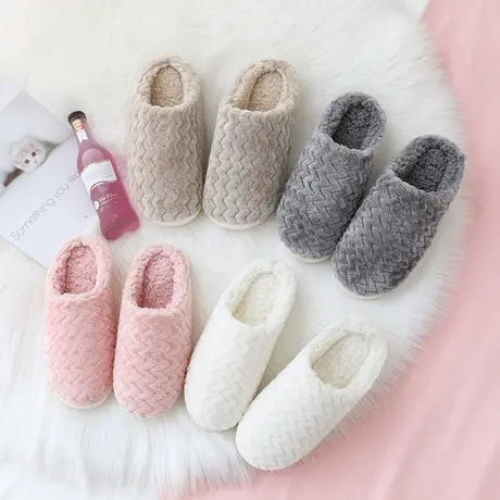 家居鞋室内软底包跟情侣百搭时尚男韩版冬季防滑女加绒拖鞋保暖秋商品大图