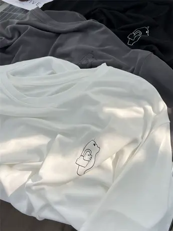 清凉舒适垂感铜氨丝短袖T恤女夏季韩版宽松大码中长款显瘦上衣潮图片