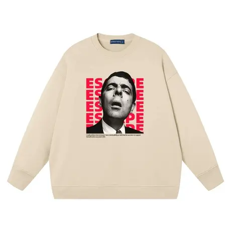 秀洛憨豆先生纪念衫周边搞笑沙雕纯棉大毛圈宽松重磅圆领卫衣服图片