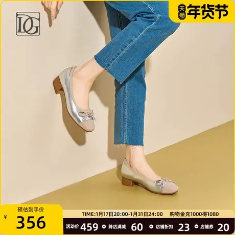 【头层牛皮】浅口单鞋女真皮2024年新款春季粗跟软面通勤正装皮鞋商品大图