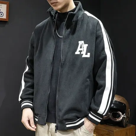 奥利绒外套男冬季潮加厚日系2023新款男士休闲上衣秋冬款保暖字母图片